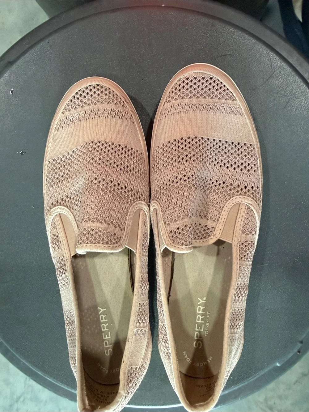 Sperry Women's Slip-On Knit Sneakers in Blush